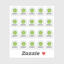 Geldspenden Erinnerung Spenden Wohltätigkeit Plane Aufkleber