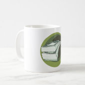 Geldstapel Bargeld Grüne Rücken Kaffeetasse (Vorderseite Links)