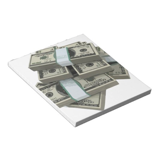 Geldstapel Notizblock (angewinkelt)