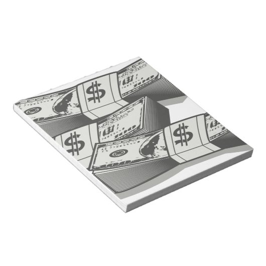 Geldstapel Notizblock (angewinkelt)