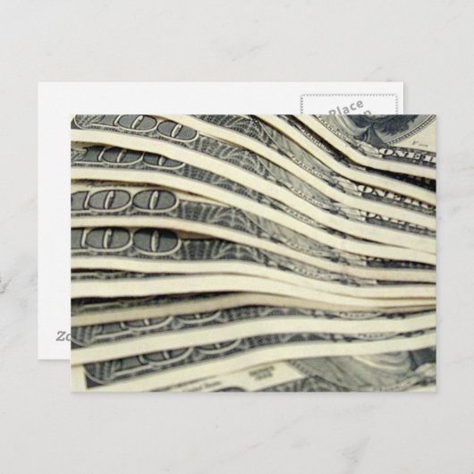 Geldstapel Postkarte (Vorne/Hinten)