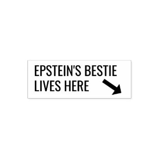 Geldstempel "Epsteins bester Freund wohnt hier" Tr Permastempel