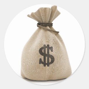 Geldtasche Runder Aufkleber