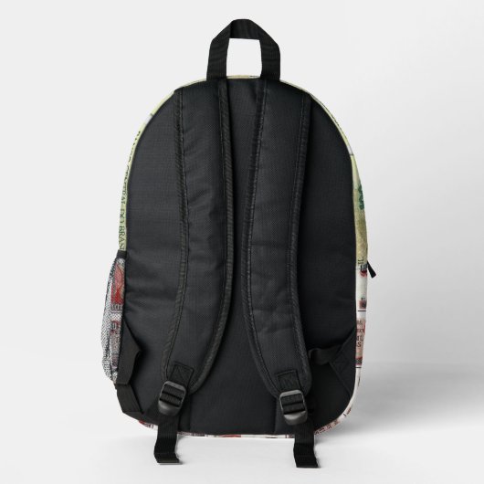 "Geldtaschen" Bedruckter Rucksack (Rückseite)