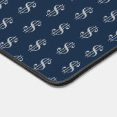 Geldverschwendung Dollar-Muster mit Namen Schreibtischunterlage (Ecke)