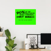 Geldverschwendung für Bikes Motocross Poster (Heimbüro)
