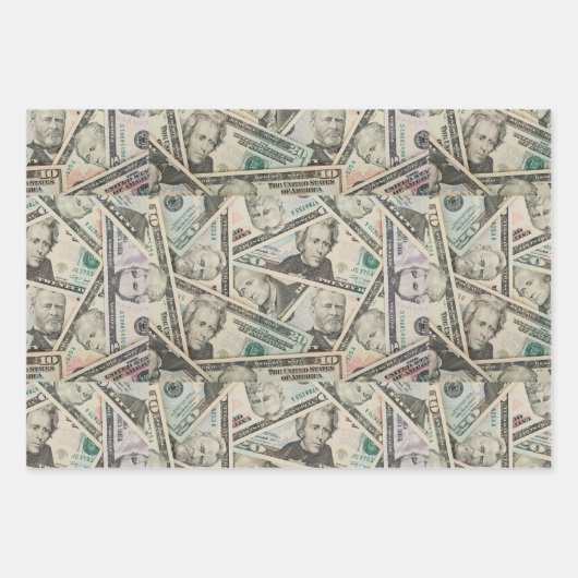 Geldwährung Geschenkpapier Set (Vorderseite 2)