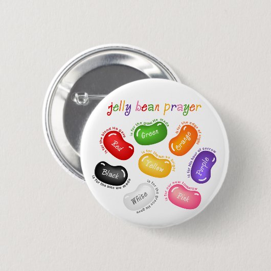 Gelee-Bohnen-Gebets-Button Button (Vorne & Hinten)