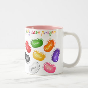 Gelee-Bohnen-Gebets-Tasse Zweifarbige Tasse
