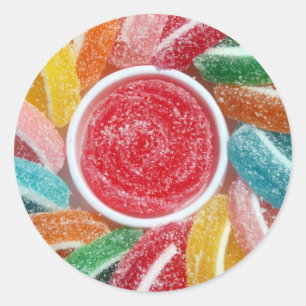 Gelee-Bonbons Runder Aufkleber