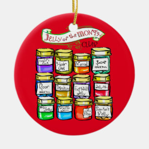 Gelee des Monats-Verein-lustigen Weihnachten Keramikornament