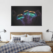 Gelee fischen in dunklem Wasser Leinwanddruck (Insitu (Schlafzimmer))