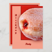 Gelee gefüllter Krapfen Einladung (Vorne/Hinten)