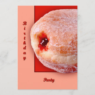 Gelee gefüllter Krapfen Einladung