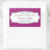 Gelee/Konfitüre, lila Aufkleber für die Lebensmitt (Tasche)