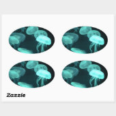 Gelee Ovaler Aufkleber (Blatt)