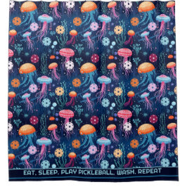 Gelee-Pickleball, Sondertext Duschvorhang