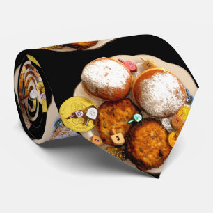 Gelee Schaumgummiringe, Latkes, Dreidels u. Gelt Krawatte