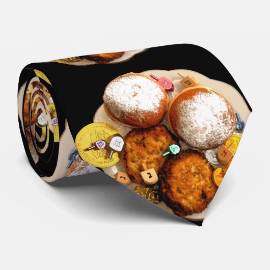 Gelee Schaumgummiringe, Latkes, Dreidels u. Gelt Krawatte (Gerollt)