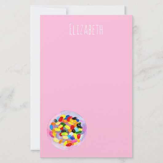 Gelee-Süßbohnen in Aquarell Briefpapier (Vorderseite)