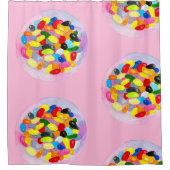 Gelee-Süßbohnen in Aquarell Duschvorhang (Vorderseite)