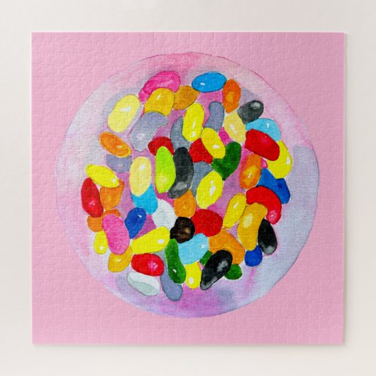 Gelee-Süßbohnen in Aquarell Puzzle (Horizontal)