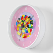 Gelee-Süßbohnen in Aquarell Uhr (Winkel)