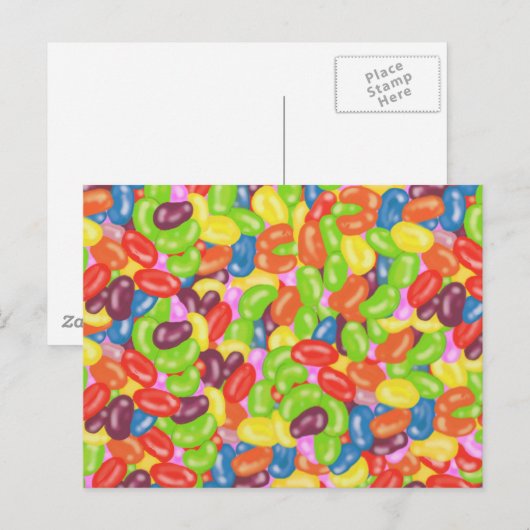 Geleebohnen Postkarte (Vorne/Hinten)