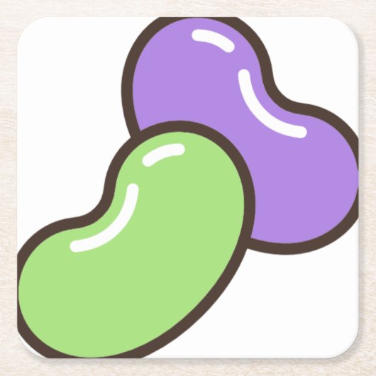 Geleebohnen Rechteckiger Pappuntersetzer (Vorderseite)