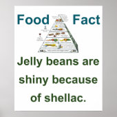 Geleebohnen sind wegen Schellack schlank - Lebensm Poster (Vorne)