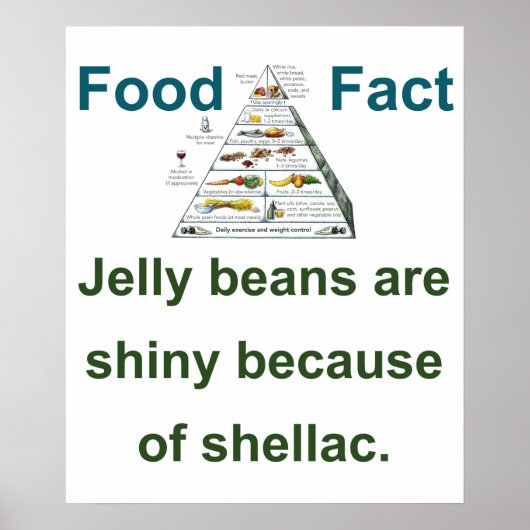 Geleebohnen sind wegen Schellack schlank - Lebensm Poster (Vorne)