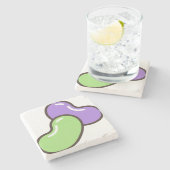 Geleebohnen Steinuntersetzer (Seitenansicht)