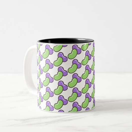 Geleebohnen Zweifarbige Tasse (Vorderseite Links)