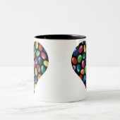 Geleebonbon-Herz Zweifarbige Tasse (Mittel)