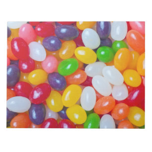 Geleebonbon-Hintergrund - Ostern-Geleebonbons Notizblock