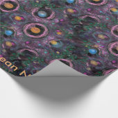 Geleebonbon-Nebelfleck, in dem Geleebonbone Geschenkpapier (Ecke)