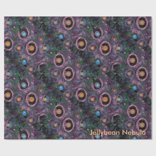 Geleebonbon-Nebelfleck, in dem Geleebonbone Geschenkpapier (Flach)