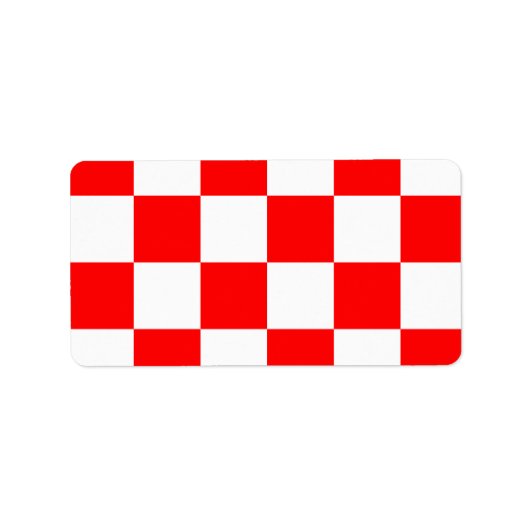 Gelegen groß - weiß und rot adressaufkleber (Vorne)