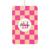 Gelegen in pfirsichfarbenem, rosa, geometrischem R Autolufterfrischer (Vorderseite)