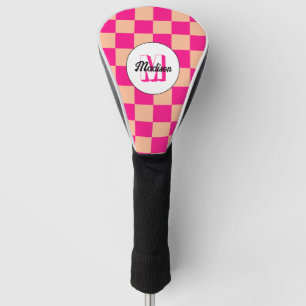 Gelegen in pfirsichfarbenem, rosa, geometrischem R Golf Headcover