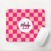 Gelegen in pfirsichfarbenem, rosa, geometrischem R Mousepad (Mit Mouse)