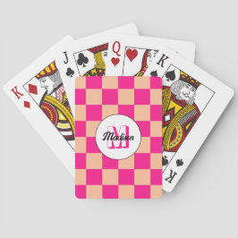 Gelegen in pfirsichfarbenem, rosa, geometrischem R Spielkarten