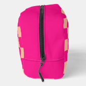 Gelegen in pfirsichfarbenem, rosa, geometrischem R Waschbeutel (Rechts)