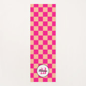 Gelegen in pfirsichfarbenem, rosa, geometrischem R Yogamatte (Vorderseite)