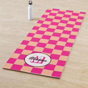 Gelegen in pfirsichfarbenem, rosa, geometrischem R Yogamatte