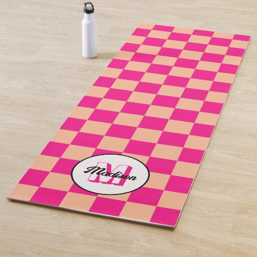 Gelegen in pfirsichfarbenem, rosa, geometrischem R Yogamatte (Beispiel)