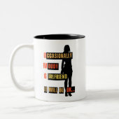 Gelegentlich Moody Girlfriend-Tasse Zweifarbige Tasse (Links)