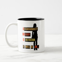 Gelegentlich Moody Girlfriend-Tasse Zweifarbige Tasse
