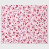 Gelegentliche Herz-Zuckerschädel u. -pfeile Geschenkpapier (Flach)