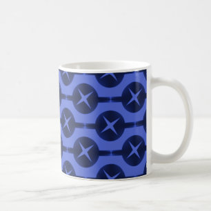 Gelegentliche Kreisläufe Tasse, lebhaftes Blau Kaffeetasse